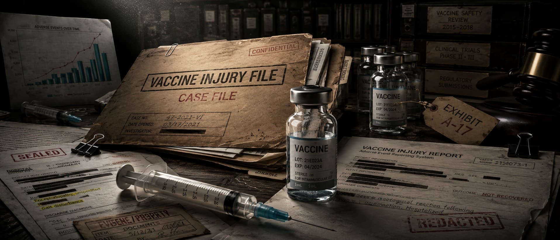 The Vaccine Injury Court System and the Childhood Vaccination Schedule — investigation key art